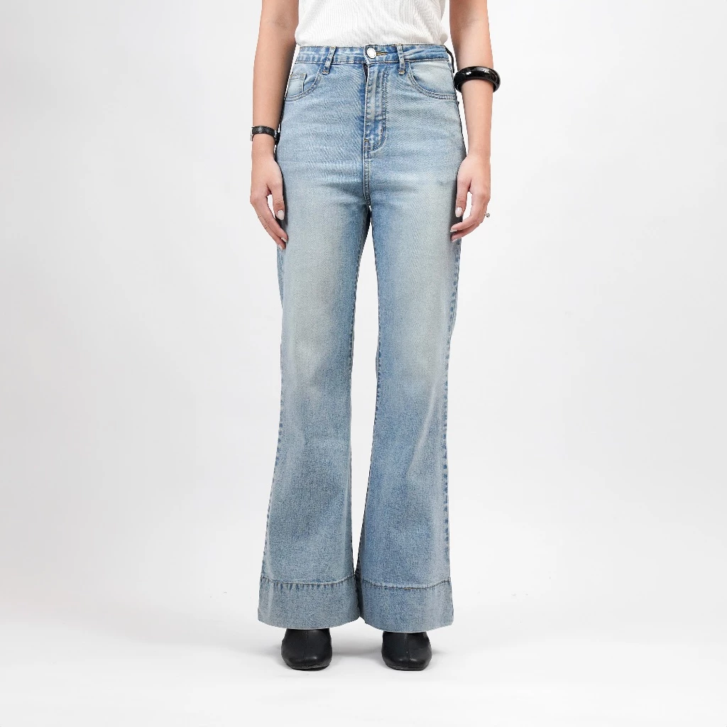 Basica Women Flare Strecht - Blue Denim