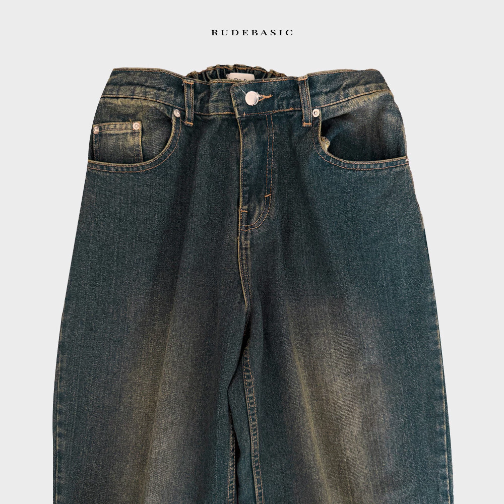 Vintage Blue Monogram Semi Flare Jeans